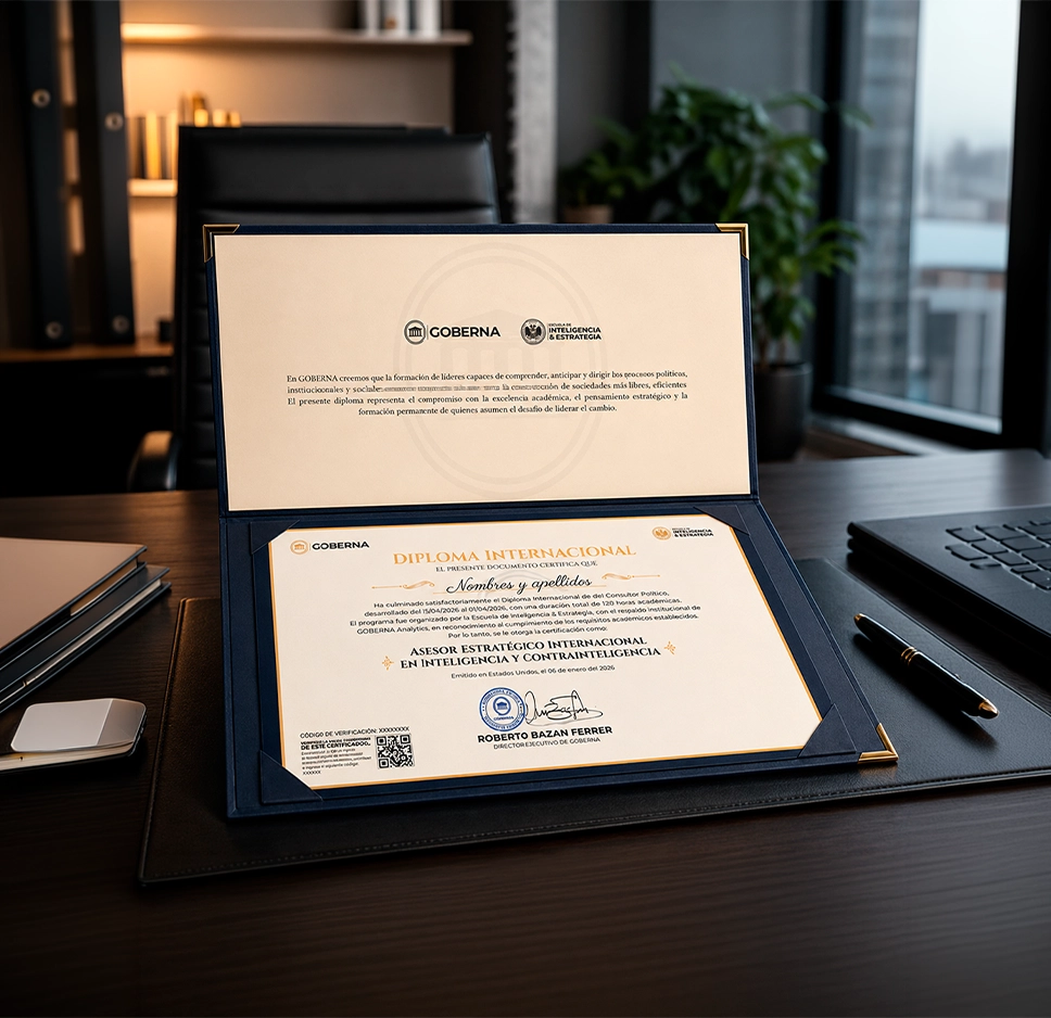 Diploma Internacional — folder abierto