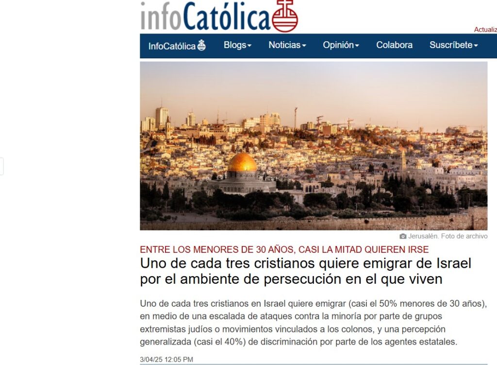 Ataque contra cristianos por parte de judíos radicales